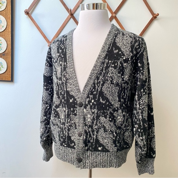 Vintage 1980s Abstract Funky Cardigan - Picture 11 of 14